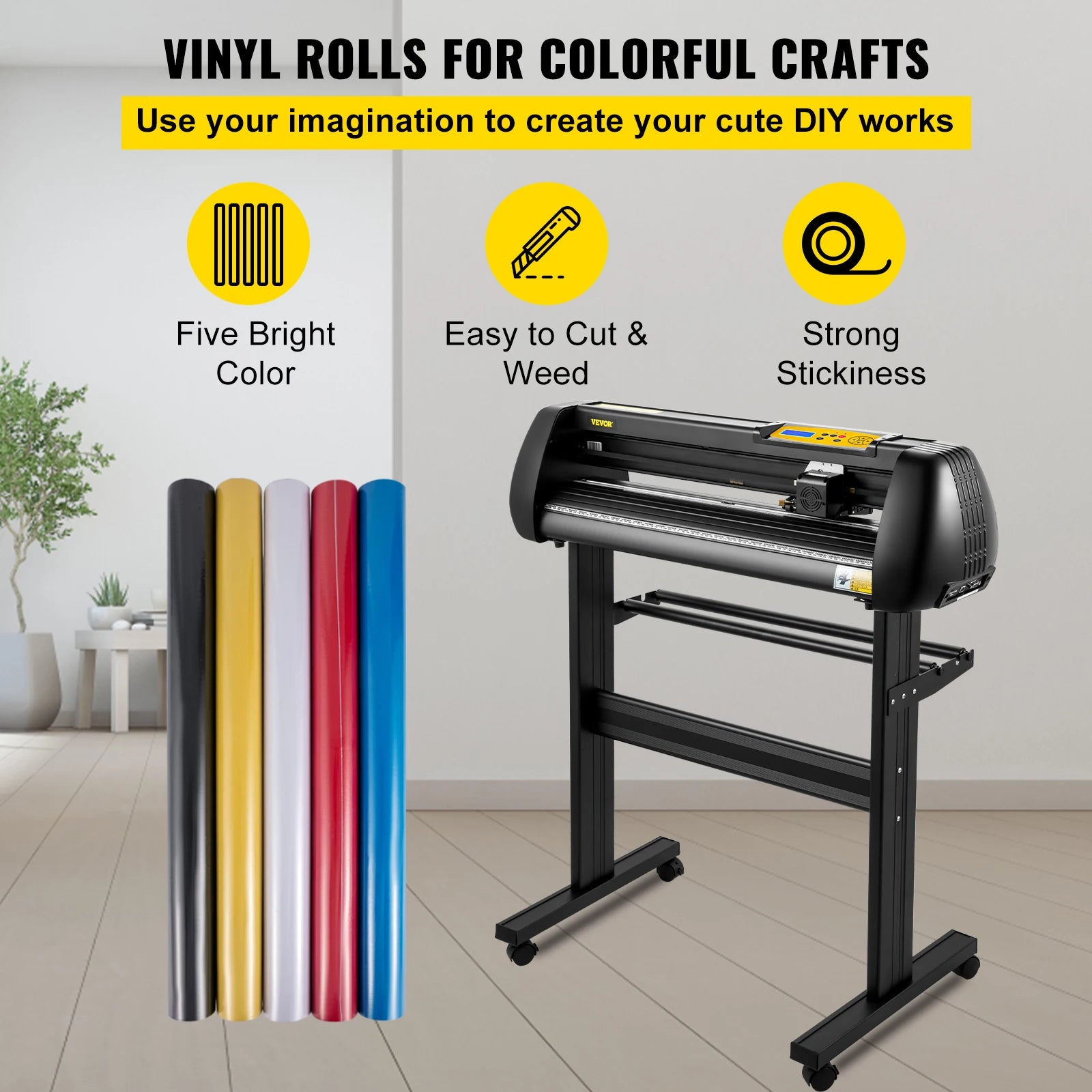 28-Inch Vinyl Cutter Plotter with Adjustable Speed & Force Kit