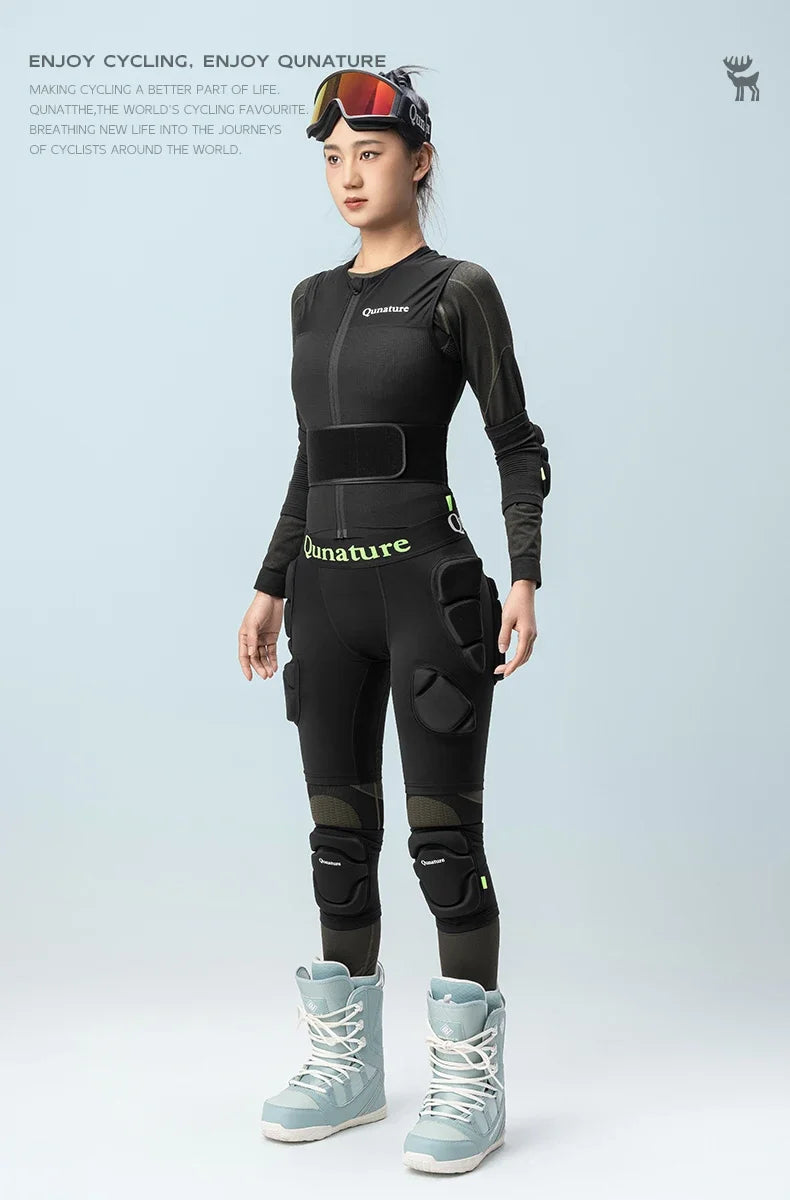 Ginocchiere Sportive Qunature Singole e Doppie per Sci Protezione Ginocchia Anticaduta per Ciclismo e Attività Outdoor