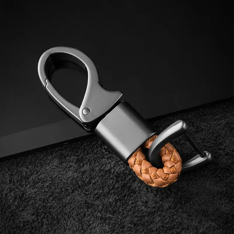 Creative Braided Rope Metal Keychain Durable Key Ring Pendant for Men Personalized Auto Car Key Holder Accessory
