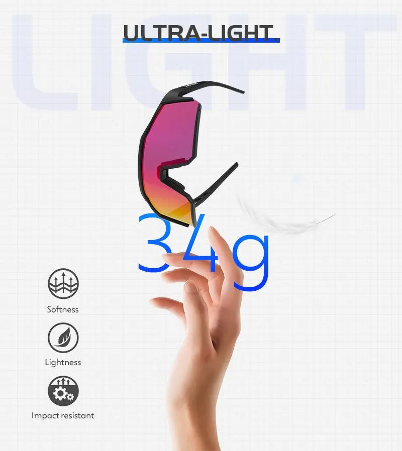 Kapvoe Cycling Glasses Polarized MTB Road Bike Glasses UV400 Protection Sunglasses Ultra Light Sport Eyewear Equipment 