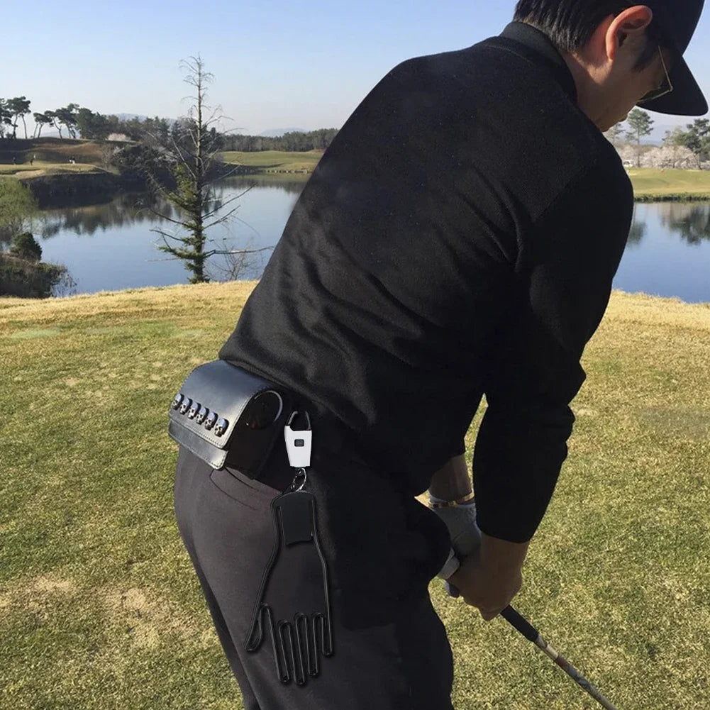 Golf Glove Holder Rack Portable Plastic Gloves Hanger with Key Chain Golf Gloves Supports Gloves Display Stand Golf Accessories 