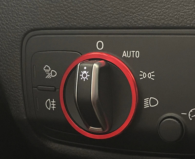 Headlight Adjust Switch Decoration Ring for Audi Interior Trim
