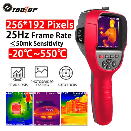 TOOLTOP ET692C Professional Thermal Imaging Camera 256*192 Handheld Thermal Imager for Pipeline Heating Leak Automotive Inspect Spy-shop.com