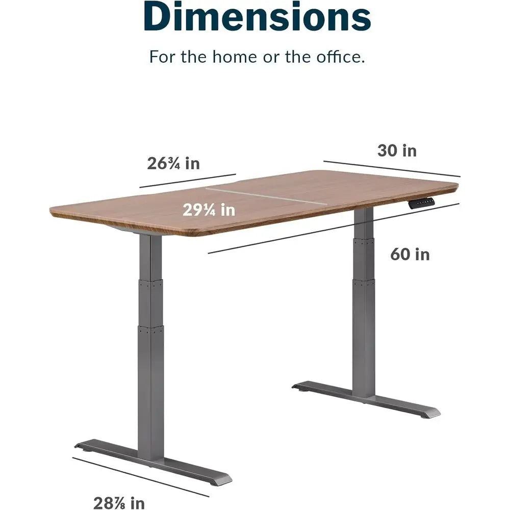 60x30 Electric Standing Desk with Dual Motor & Memory Presets