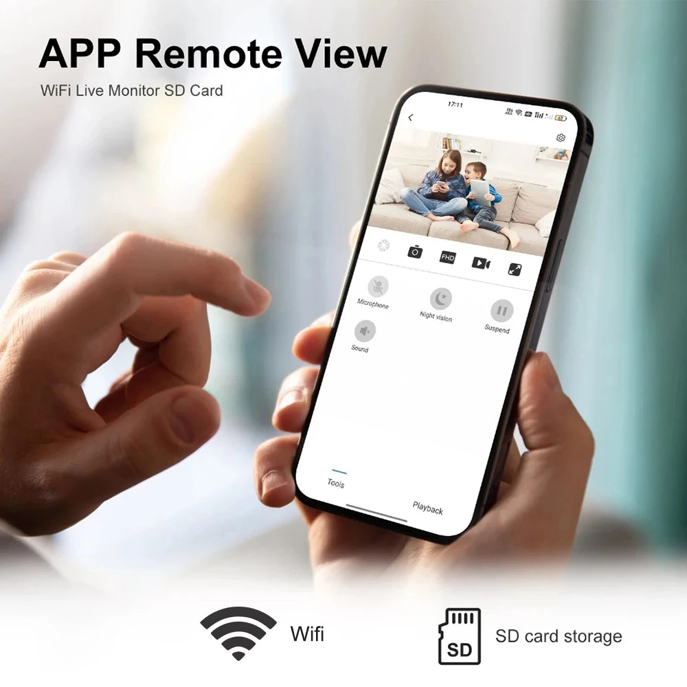 1080P WiFi Mini Camera with Remote Viewing & Motion Detection