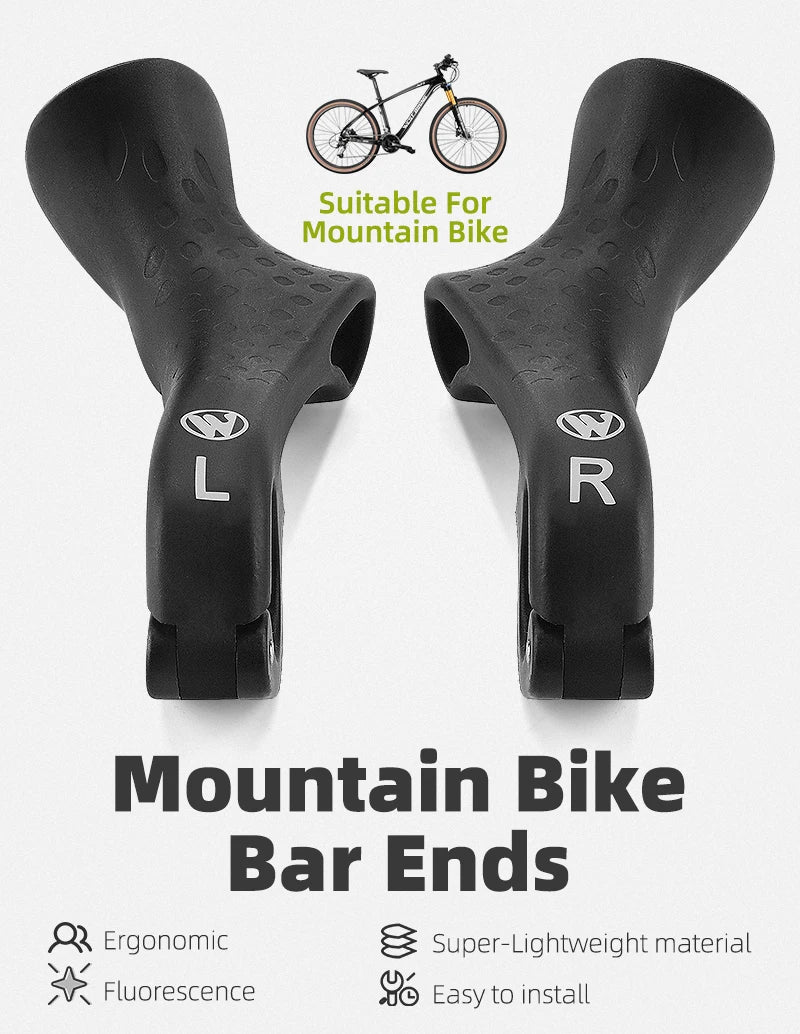 Extender ergonomici per manubrio bicicletta West Biking — coppia