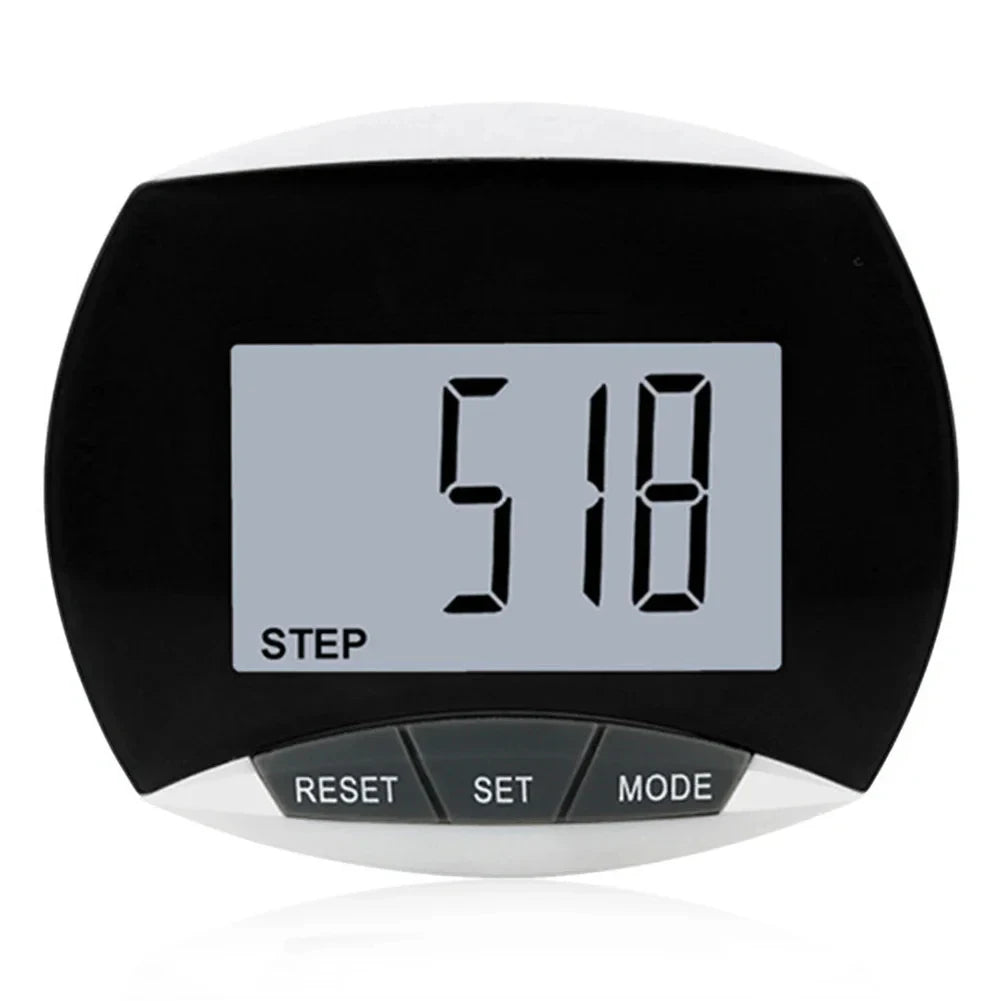 Clip-On Pedometer with LCD Step, Distance and Calorie Readout