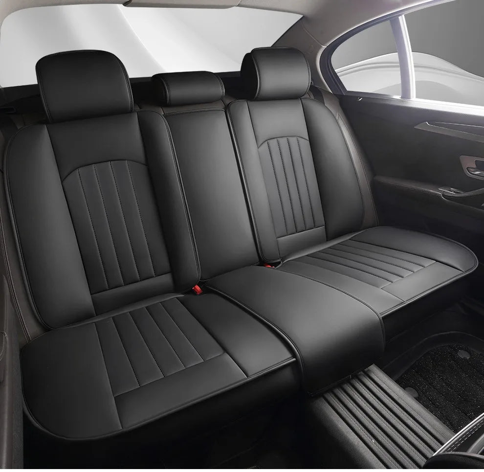 Спортивні чохли на автомобільні сидіння з 5 місцями з ПУ шкіри з 3D вишивкою