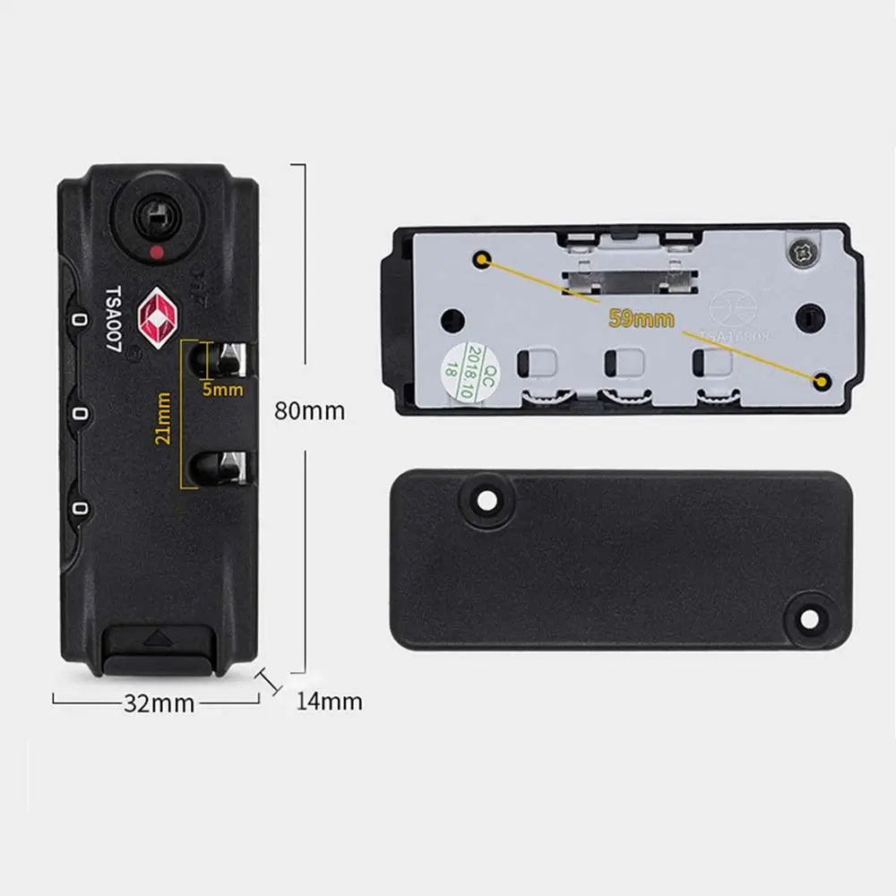 Three-Digit Luggage Combination Lock