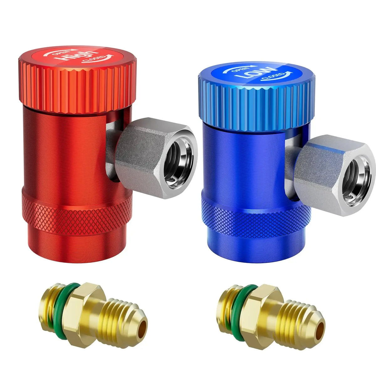 Car AC Quick Couplers, R134a or R1234yf Options