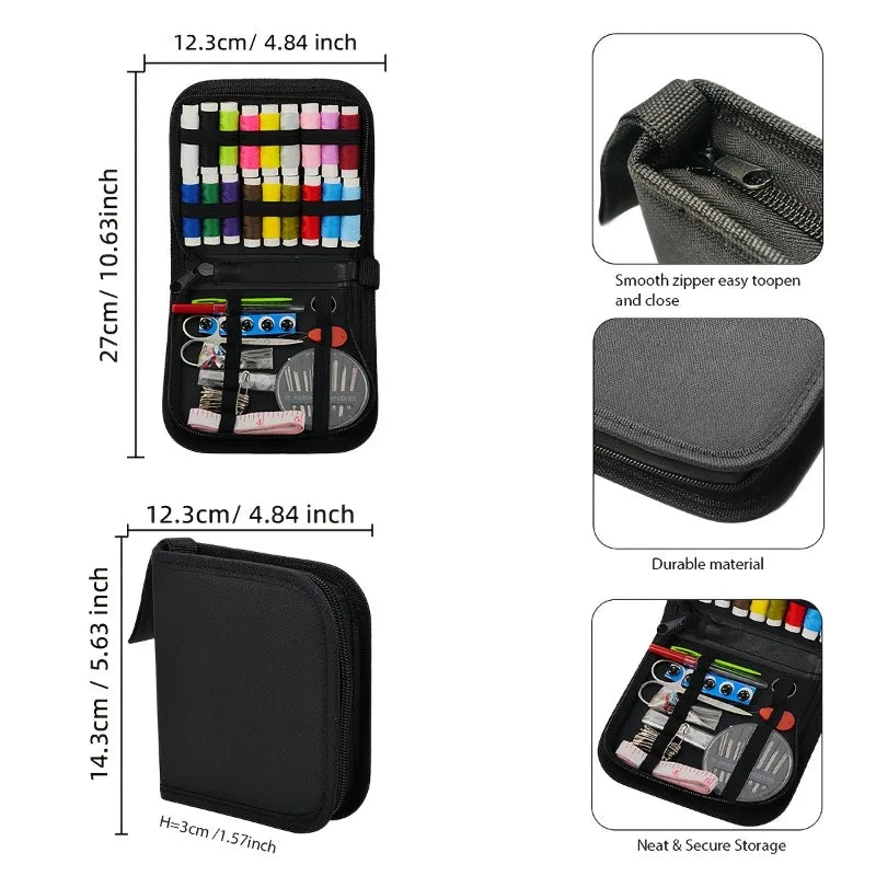 86-Piece Sewing Repair Kit in Black Case