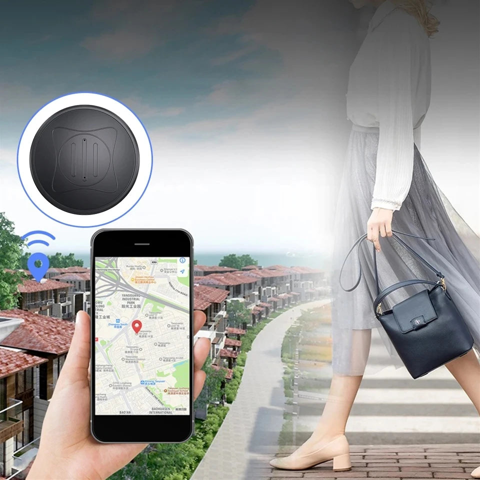 Mini mágneses GPS nyomkövető helymeghatározó, hordozható jármű anti-lopás riasztó készülék valós idejű pozíciókövető ingyenes mobil APP-vezérléssel