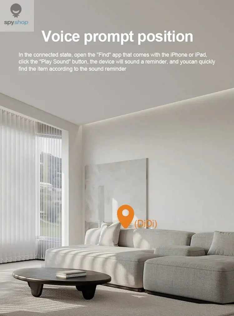 Security Bluetooth GPS Tag Based on iphone Find My app Anti-lose Tracker Sound Locate Message Reminder Alarm Key Finder Spy-shop.com