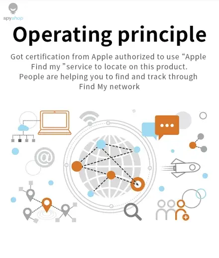 Security Bluetooth GPS Tag Based on iphone Find My app Anti-lose Tracker Sound Locate Message Reminder Alarm Key Finder Spy-shop.com