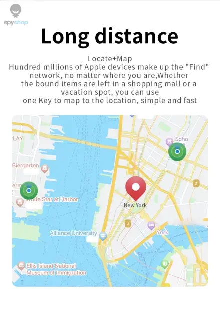 Security Bluetooth GPS Tag Based on iphone Find My app Anti-lose Tracker Sound Locate Message Reminder Alarm Key Finder Spy-shop.com
