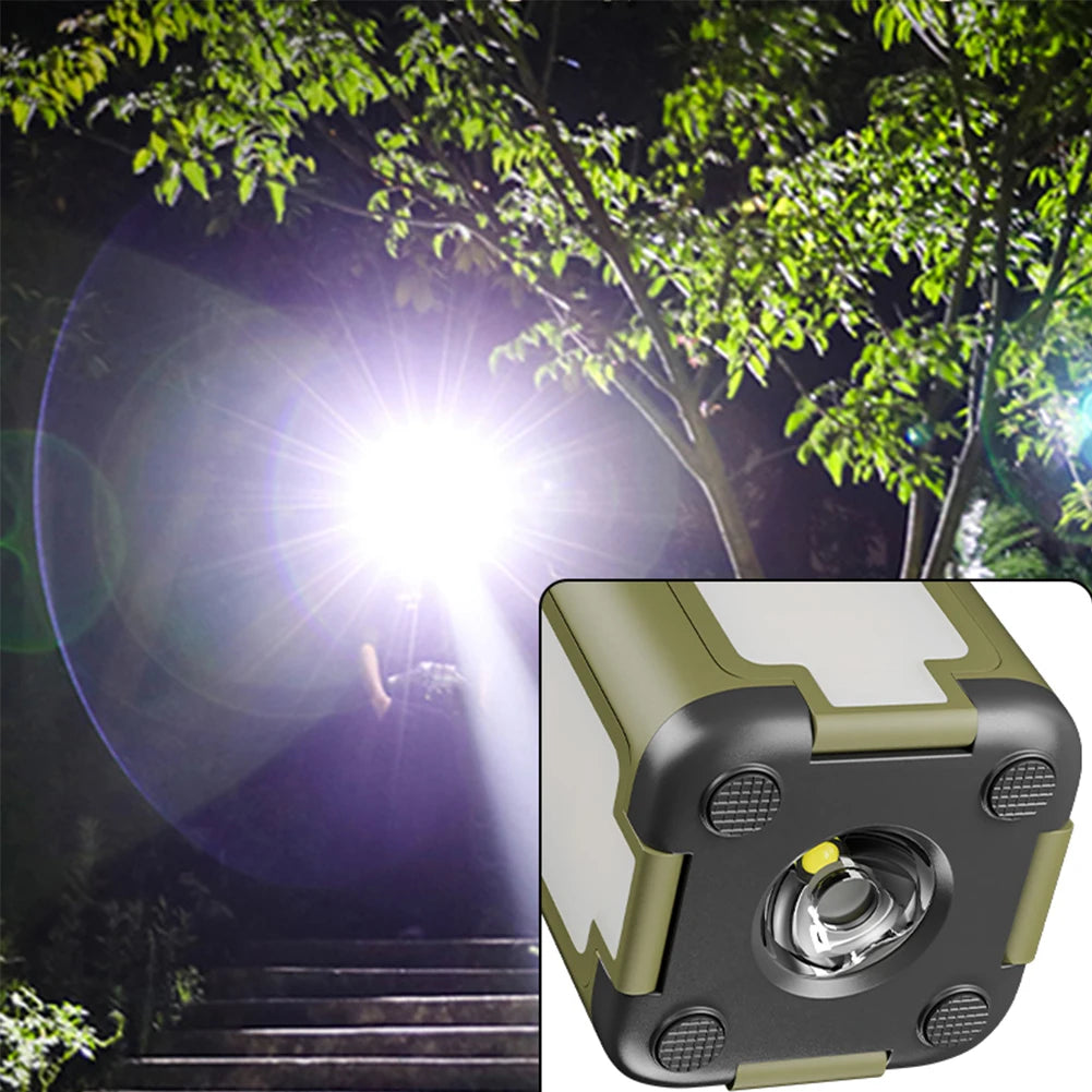 Solar Camping Lantern Foldable Rechargeable Waterproof Flashlight
