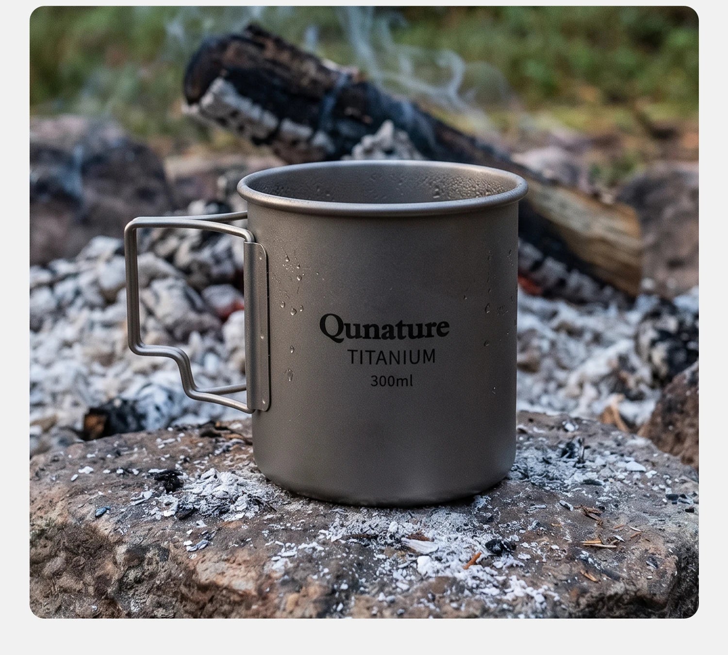 Titanium Camping Mug 300ml Ultralight Cup with Handle