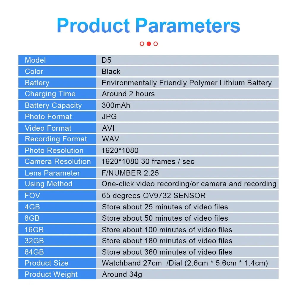 Digital Watch Mini Camera 1080p HD Wearable Camcorder Micro DV Action Voice Video Recorder  Body Cam Spy-shop.com