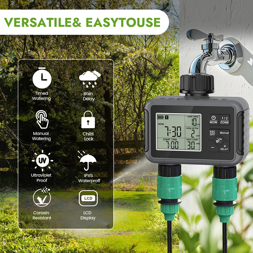 Garden Irrigation Timer - Outlet Options