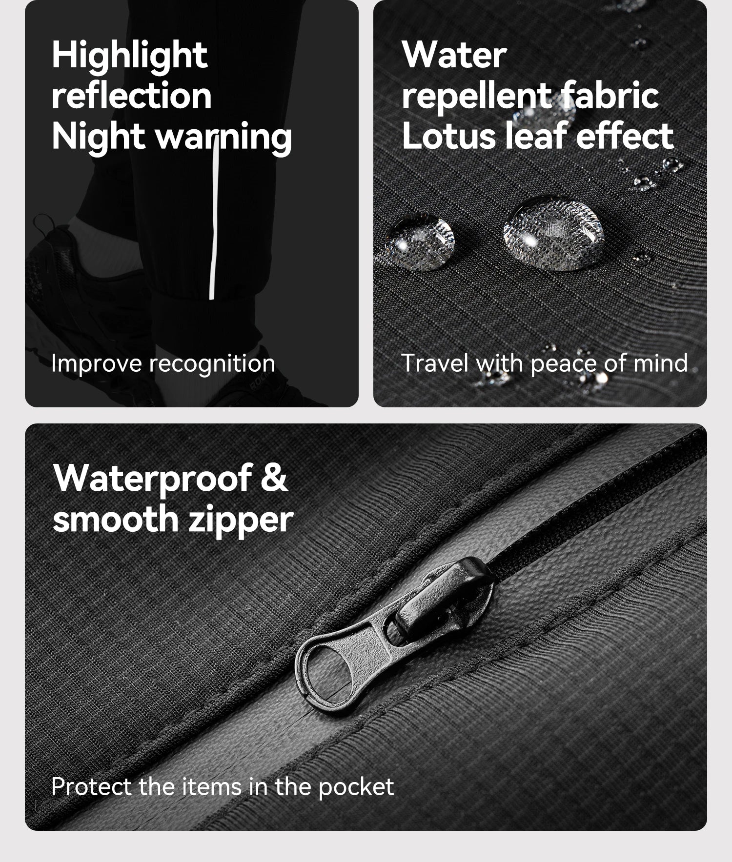 Fleecegefütterte, winddichte Outdoor-Hose mit Kordelzug
