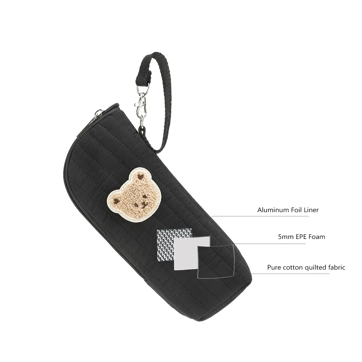 Insulated Bottle Carry Bag with Zip Closure