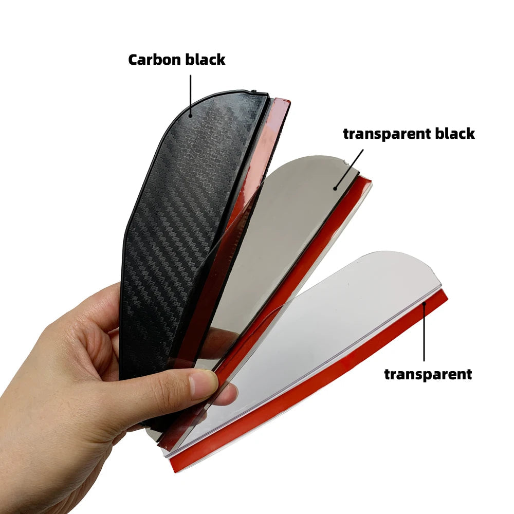 2PCS Car Rearview Mirror Rain Eyebrow Carbon Fiber Sun Visor Shade Cover Protector Clear Vision for Rain Car Mirror Accessories 