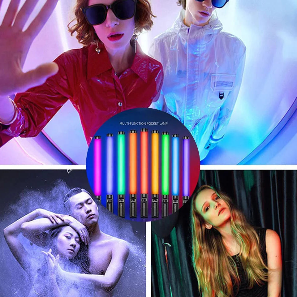 20"50cm Handheld Light Wand RGB LED Video Light Tube Light Photography Light Stick With Dimming Rechargeable Battery With Tripod 