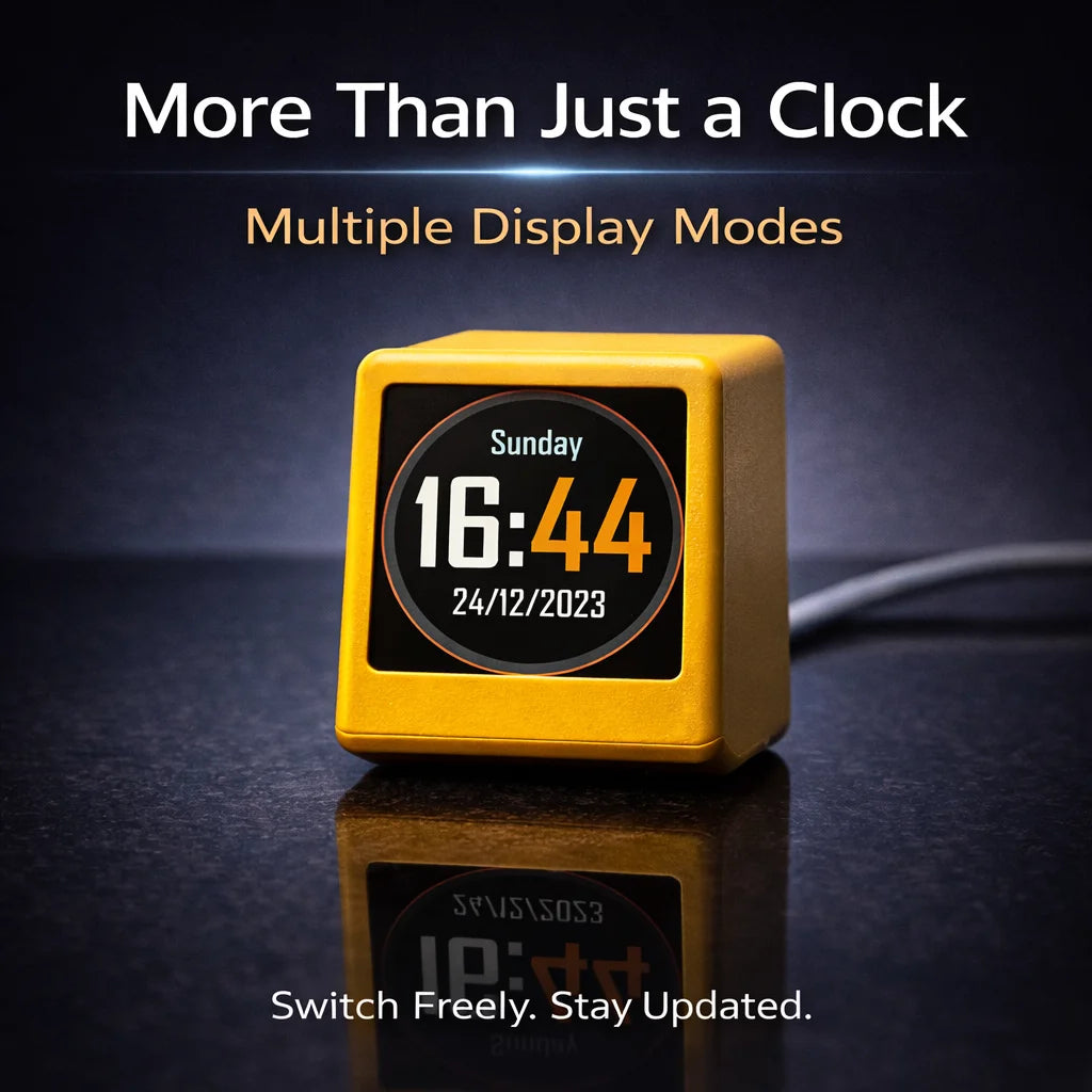 Wi-Fi Desk Clock and Online Data Display