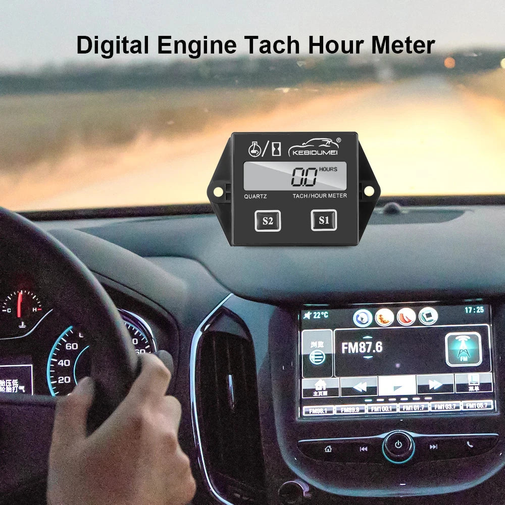 Digital Engine Tachometer and Hour Meter