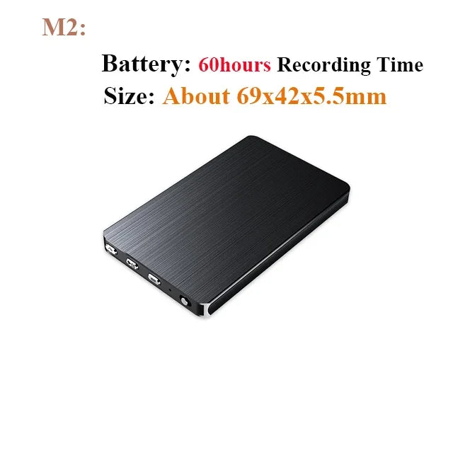 Carte d'enregistreur vocal ultra-mince activée par la voix avec enregistrement de 60H