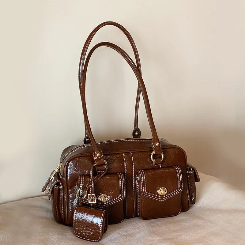 Soft PU Pillow Bag for Shoulder or Crossbody Wear