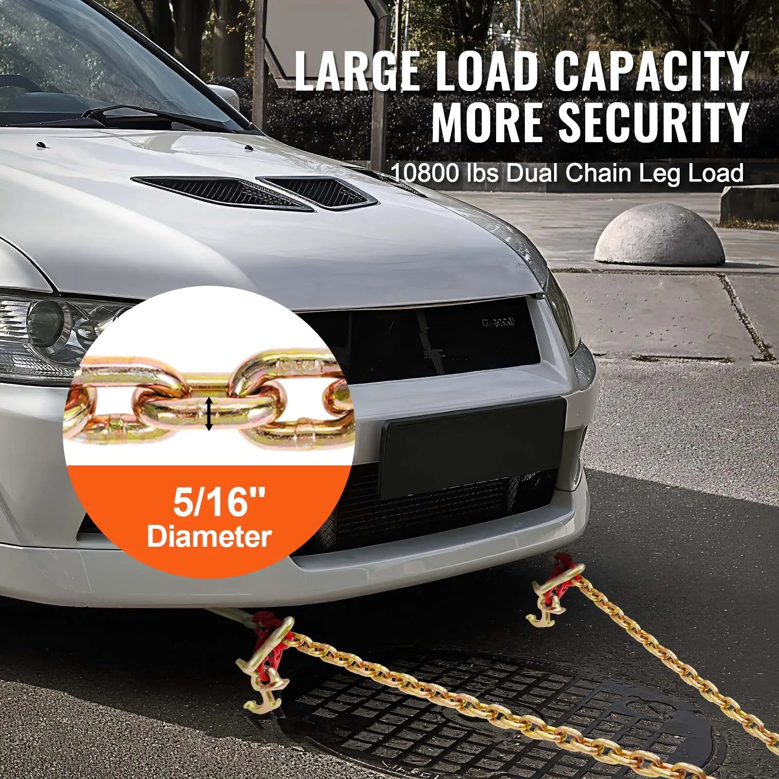 Tažný řetěz G80 V s RTJ a háky Grab, nosnost 10800 lbs