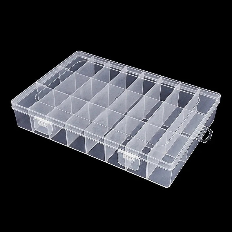 24-Compartment Clear Craft Storage Box