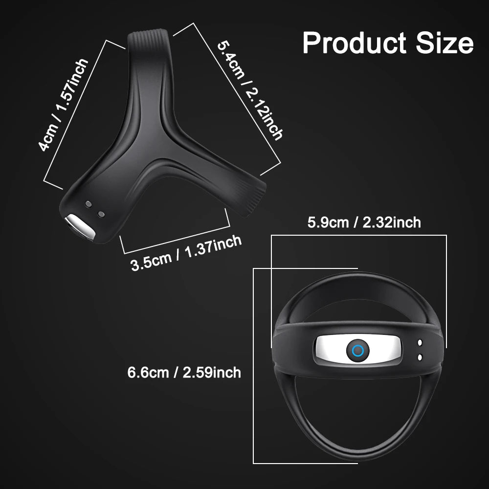 Titreşimli Penis Halkası Erkekler için Geciktirici Boşalma Seks Oyuncakları Çift Halkalar Yetişkinler için Penis Halkası Oyuncakları 18+