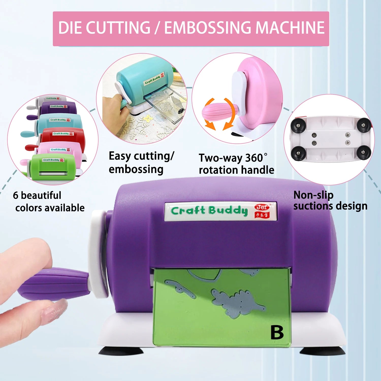 Handmatige stans- en embosmachine voor scrapbooking