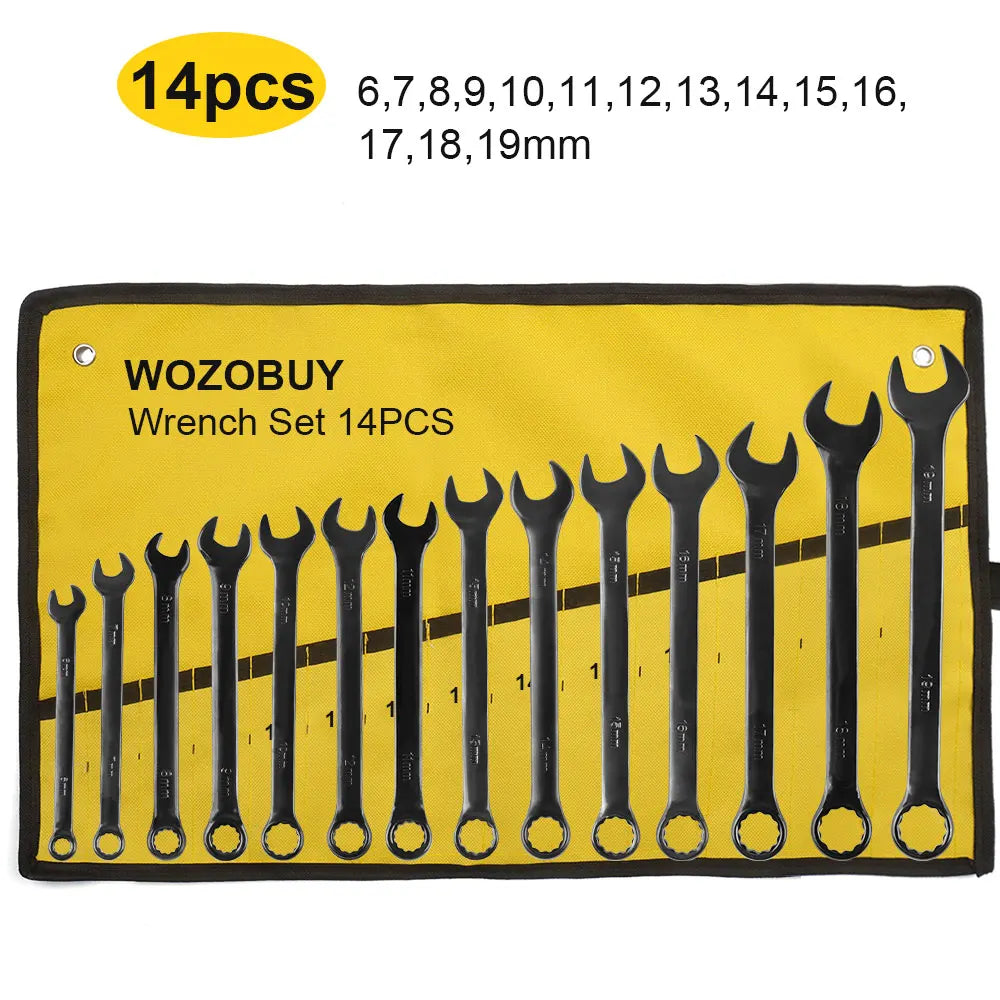 Metric Combination Wrench Set with Bag