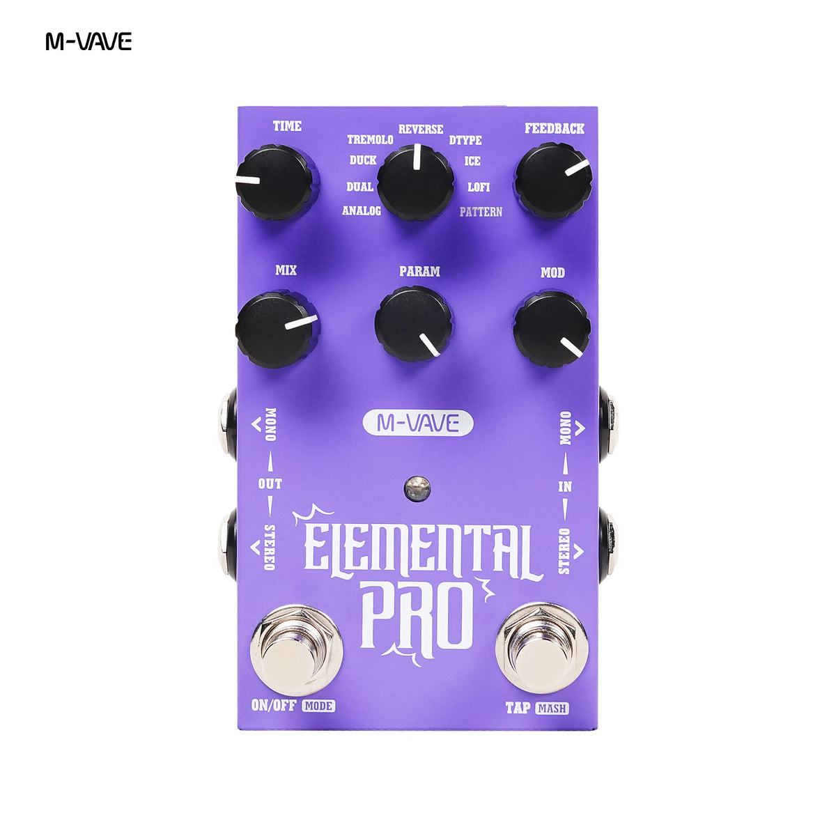 Elemental Pro Stereo Delay Pedal - 9 Delay Modes