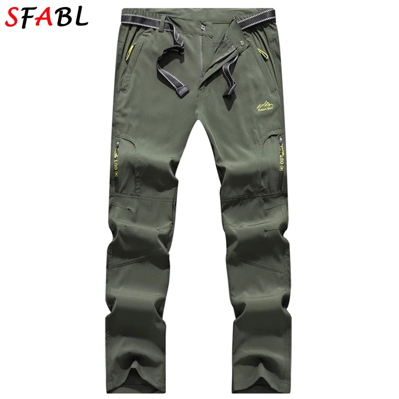 Men’s Quick Dry Hiking Pants Stretch Waterproof Multi Pocket