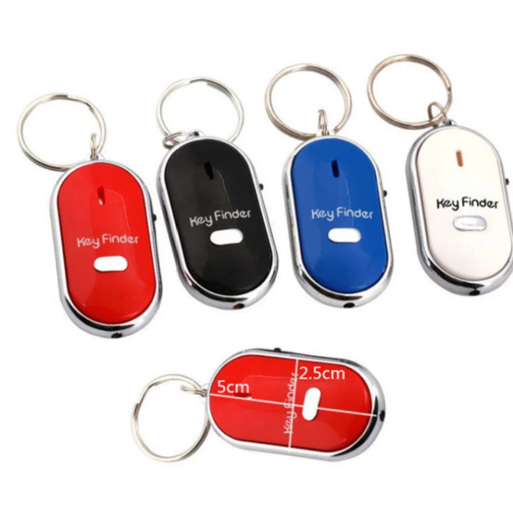 Anti-Lost Key Finder Keychain Flashing Beeping Alarm Key Locator Sound Control Smart Finder With LED Whistle Women's Men's Gift 