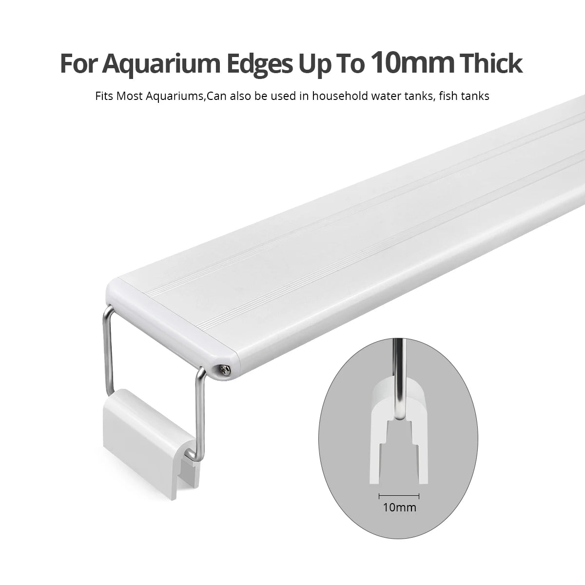 High Brightness White + Blue Aquarium Light 18-48cm EU Plug Waterproof Fish Tank Light For Plant Aquarium Box Decor Lighting