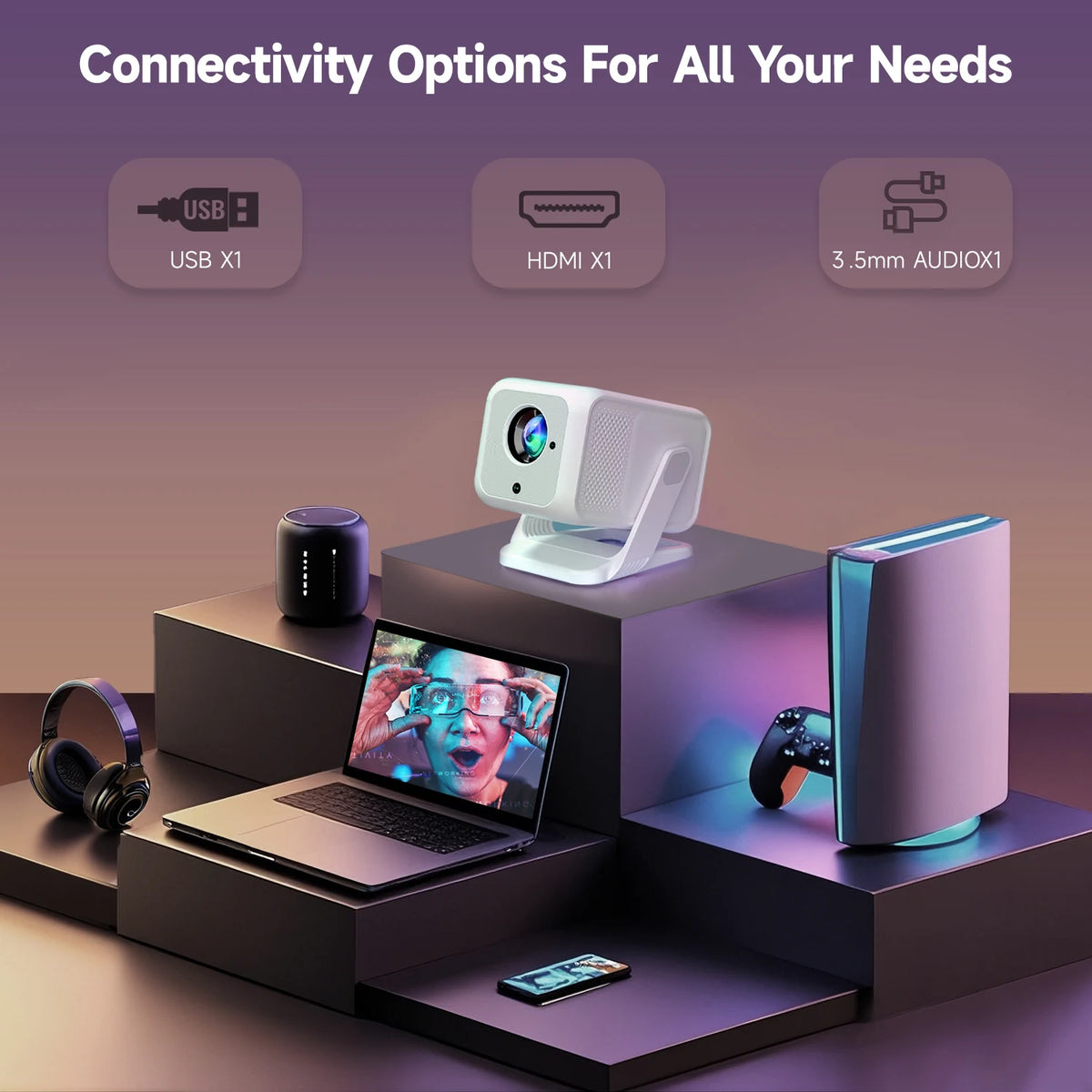 Magcubic HY310X 4K Mini Projector With Full HD 1080P 420ANSI Android 11 Auto Focus Keystone for Outdoor Theater Stand Projector