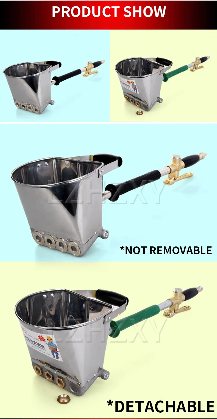 4‑Jet Cement Mortar Sprayer Gun with 4L Hopper for Walls & Ceilings