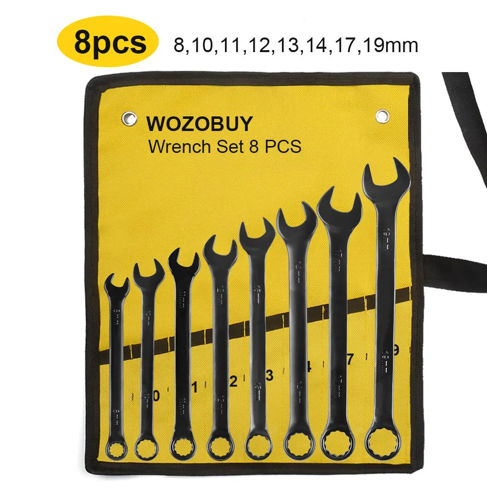 Metric Combination Wrench Set with Bag