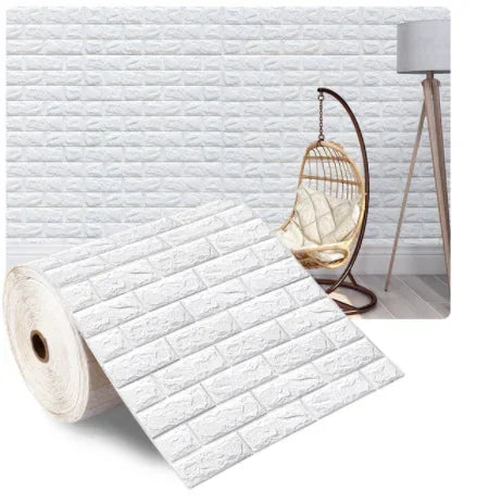 1/5/10m/Roll Retro 3D Wall Sticker Imitation Brick Plane Wall Sticker Furniture Stickers Wallpaper for Wall Living Room Kitchen 