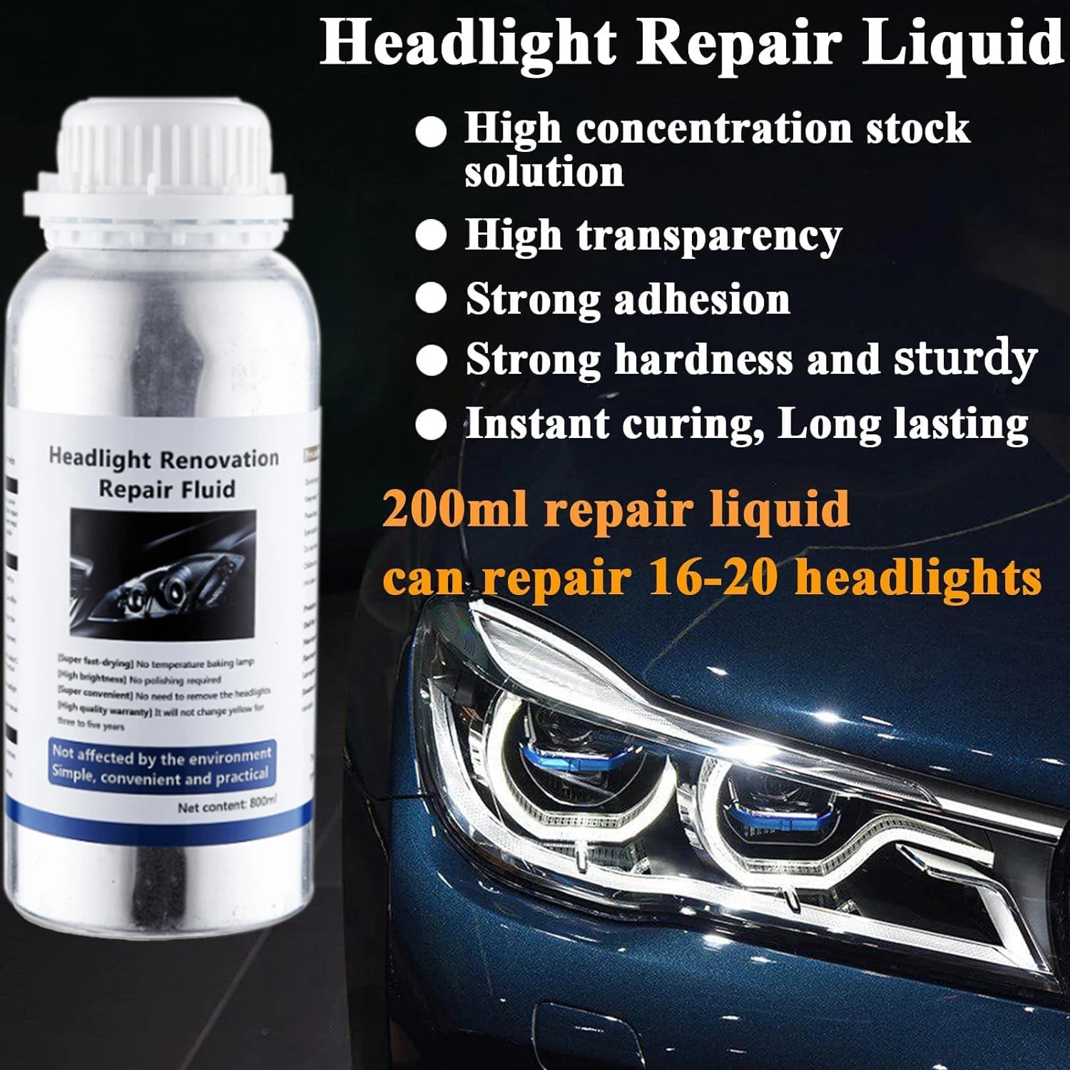 Car headlight repair tool heating Cup Car headlight Care Tool  800ML Car Headlight Polishing Liquid Polymer Car Repair Products 