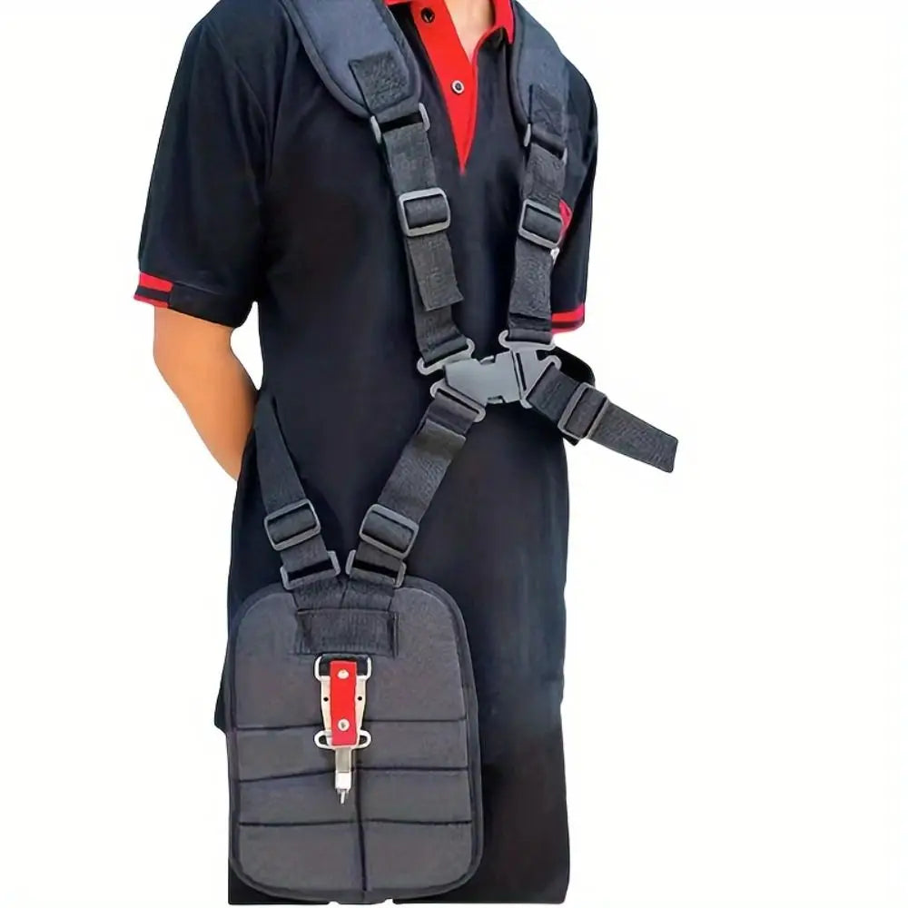 Arnés ajustable de doble hombro para desbrozadoras