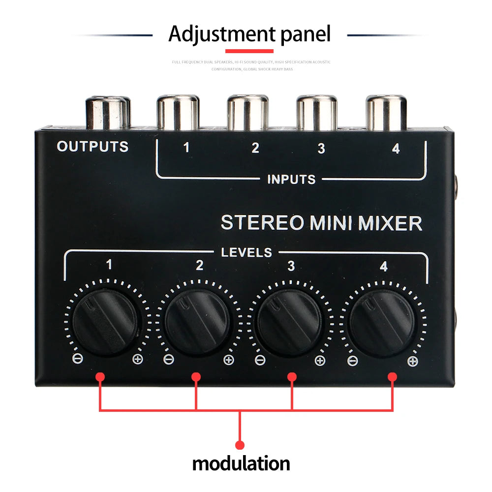 Passive Stereo Mixer - Four or Six Channels