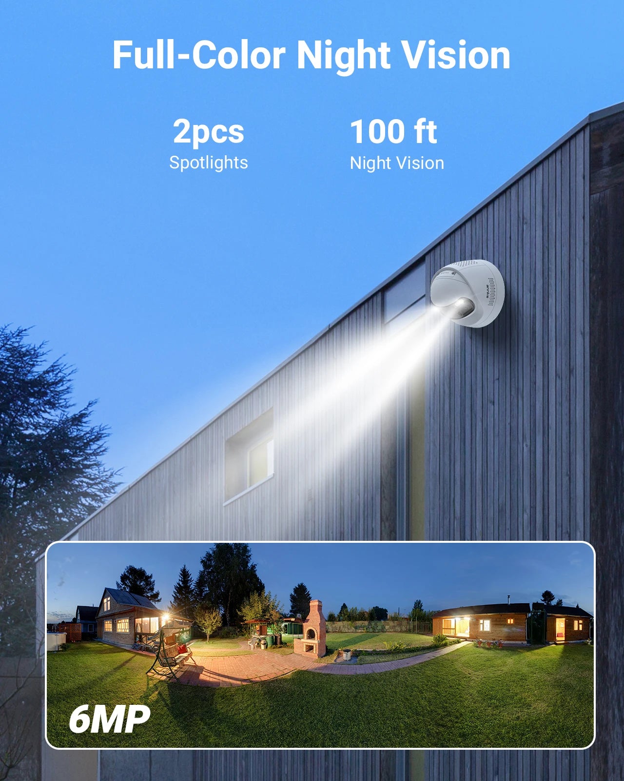 ANNKE 6MP Dual Lens 180° Wide View Outdoor Security Camera