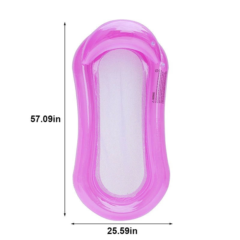 Rooxin Inflatable Water Hammock Floats Bed Swim Ring Tube Swimming Pool Mattresses Sleeping Bed Beach Lounger Chair 