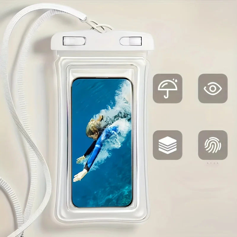 Pochette transparente pour téléphone avec cordon de cou